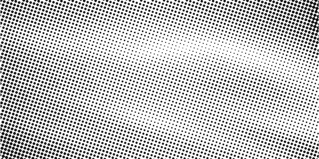 Vecteur forme de points noirs et blancs abstrait grunge demi-teinte vecteur bannière