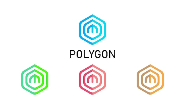 Forme de polygone avec lettre m