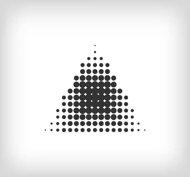 Forme triangulaire pointillée Pixel de triangle géométrique Mouvement de pixel intégratif et intégratif