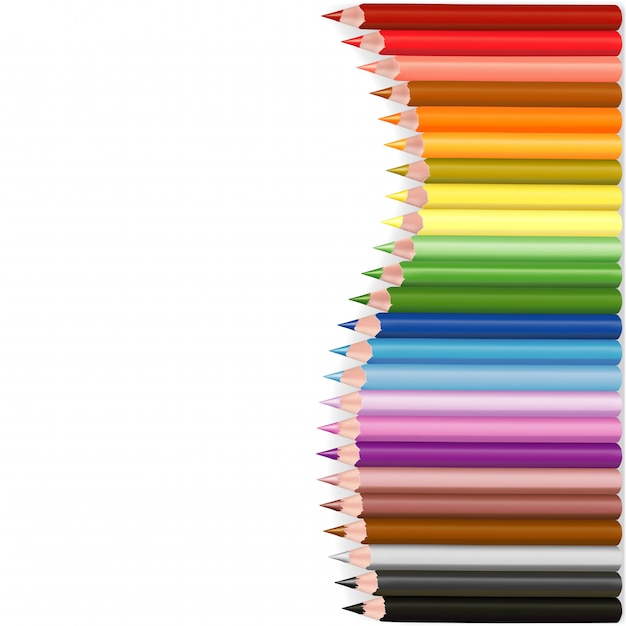 Forme De Vague De Crayons