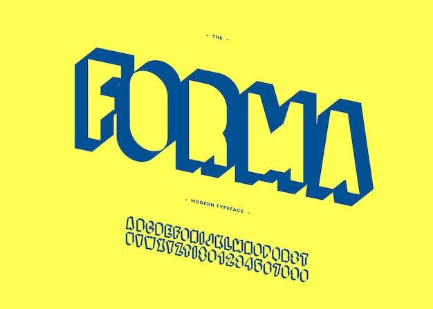 Forme vectorielle 3d police audacieuse typographie moderne style sans empattement pour la promotion du livre affiche décoration t-shirt vente bannière impression sur tissu alphabet cool police de caractères tendance 10 eps