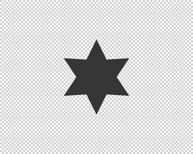 Forme vectorielle d'icône d'étoile Signe d'étincelle de conception abstraite Silhouette noire et blanche