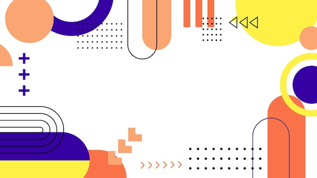 Des formes abstraites colorées Arrière-plan avec des motifs géométriques de Memphis Idéal pour les arrière-plans Projets d'art et concepts de design moderne Couverture Banner Présentation