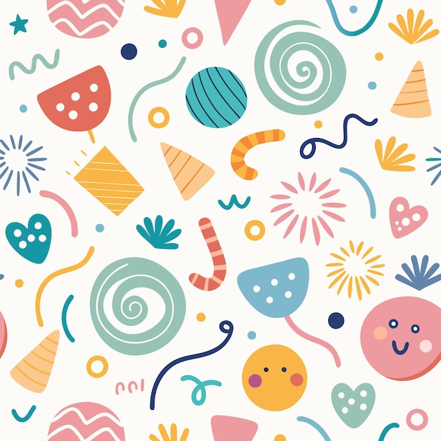 Des formes abstraites Des couleurs Des motifs sans couture