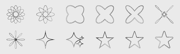 Formes de brutalisme Éléments de design géométriques à la mode ornements pour la décoration