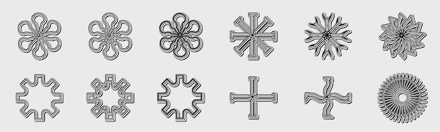 Formes de brutalisme Éléments de design géométriques à la mode ornements pour la décoration