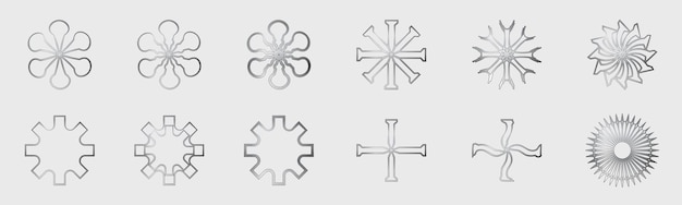 Formes de brutalisme Éléments de design géométriques à la mode ornements pour la décoration