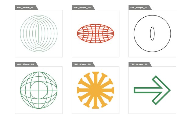 Formes de brutalisme Grande collection de symboles géométriques graphiques abstraits Icônes minimalistes plates
