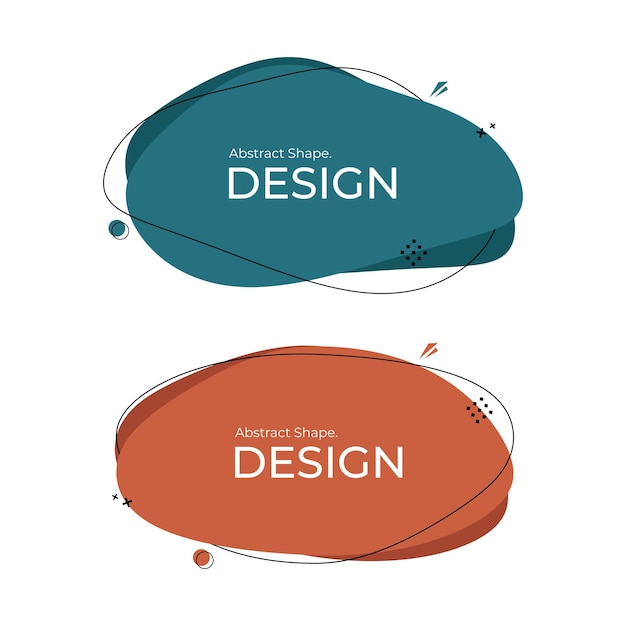 Des formes créatives bleu foncé et orange