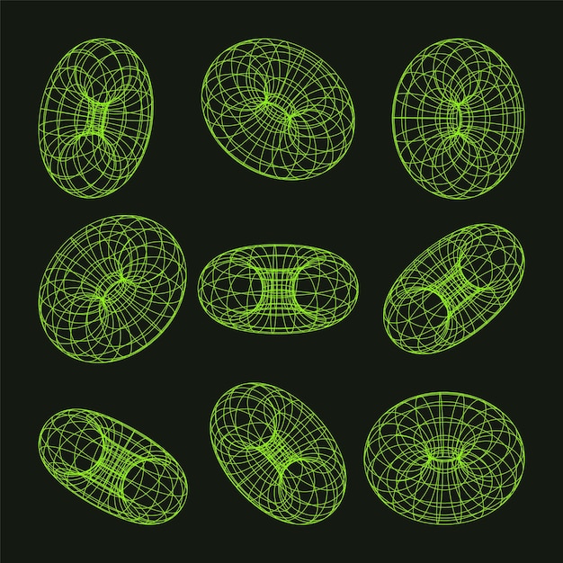 Des formes en fil de fer, des tours alignés, une maille perspective, une grille basse, des éléments polygéométriques, rétro-futuristes.