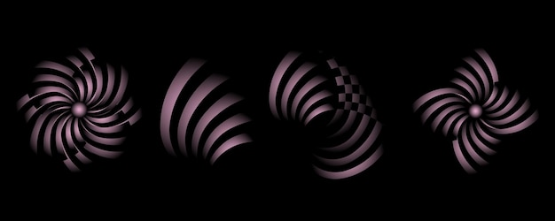 de formes géométriques 3D dans le style Y2K avec un léger dégradé Éléments de design géométrique tendance inspir