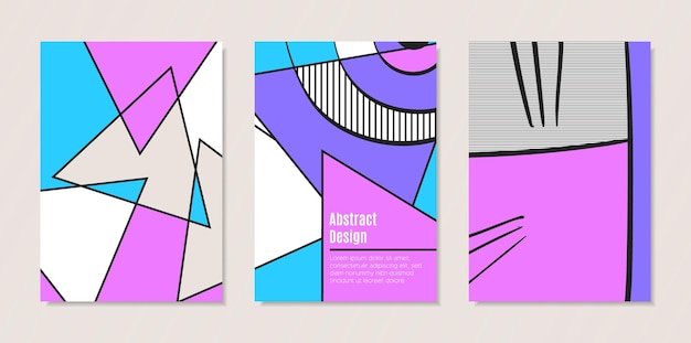 Formes Géométriques Abstraites Dans La Collection De Couvertures Bauhaus