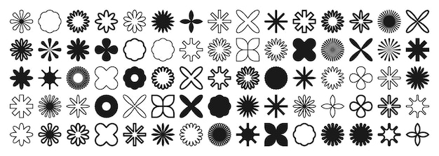 Les formes géométriques brutales symbolisent des éléments et des formes simples et primitives Bauhaus design rétro à la mode