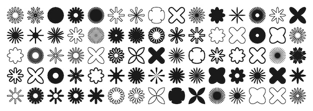 Les formes géométriques brutales symbolisent des éléments et des formes simples et primitives Bauhaus design rétro à la mode