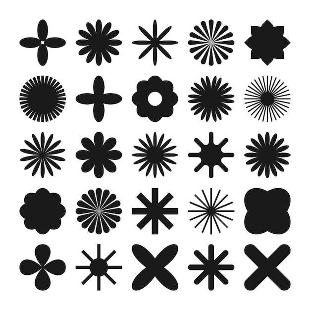 Les formes géométriques brutales symbolisent des éléments et des formes simples et primitives Bauhaus design rétro à la mode