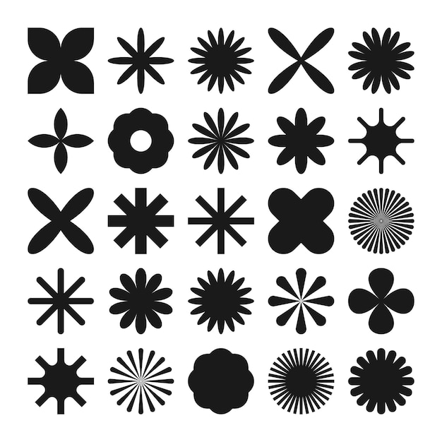 Les formes géométriques brutales symbolisent des éléments et des formes simples et primitives Bauhaus design rétro à la mode