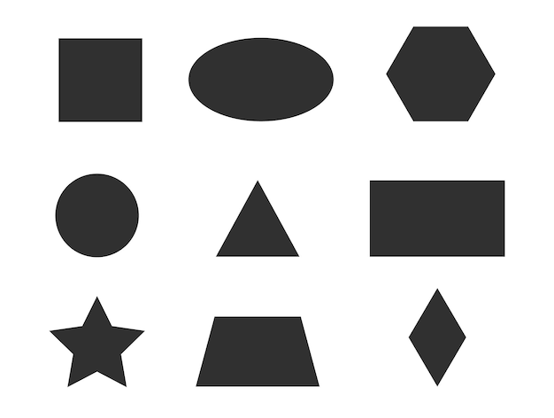 Formes géométriques définies vectorVector illustration isolé sur fond blanc