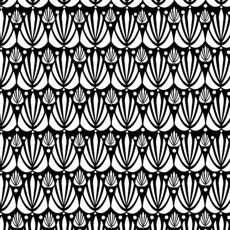 Vecteur formes de griffonnage de polygone blanc noir modèle sans couture abstrait modèle d'impression abstrait moderne