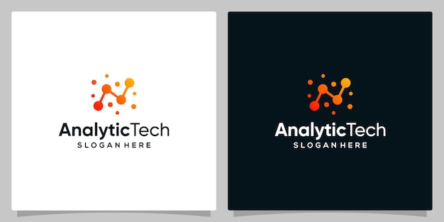 Des Formes De Logo Analytiques Inspirantes Avec Un Style Technique Et Des Couleurs Dégradées. Icônes Pour Les Affaires, La Finance, Internet Et La Technologie.