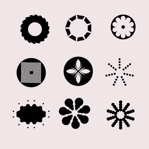 Des formes rondes vectorielles libres, une forme web, un design de style plat