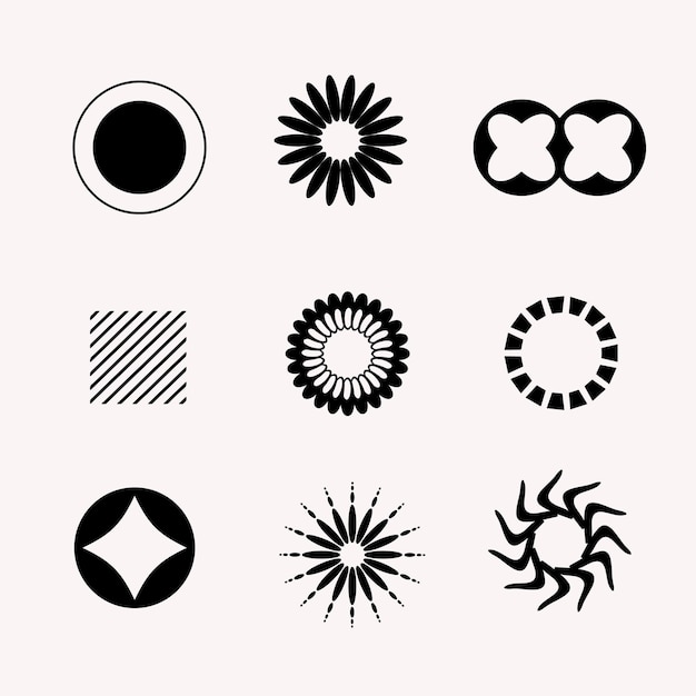Des formes rondes vectorielles libres, une forme web, un design de style plat