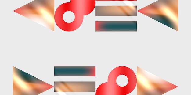 Des formes simples des cercles des triangles des rectangles un fond abstrait une illustration vectorielle pour le papier peint une bannière un fond une carte un livre une illustration une page de destination