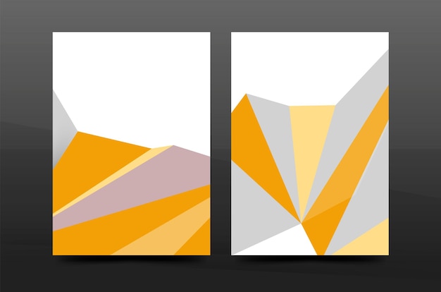 Formes de triangle 3d Couverture du rapport annuel d'entreprise