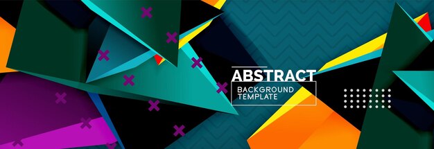 Des formes triangulaires 3D, un fond géométrique, un motif de style origami avec des formes triangulaires pour le design décoratif, une conception d'affiche, une conception de ligne, un modèle de présentation moderne.