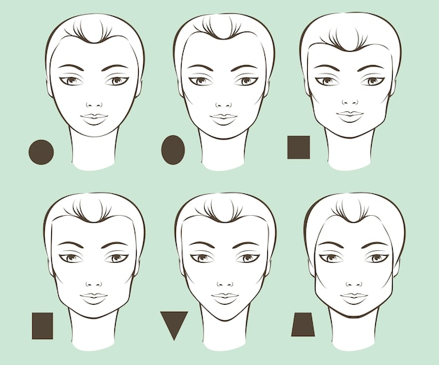 Formes de visage féminin