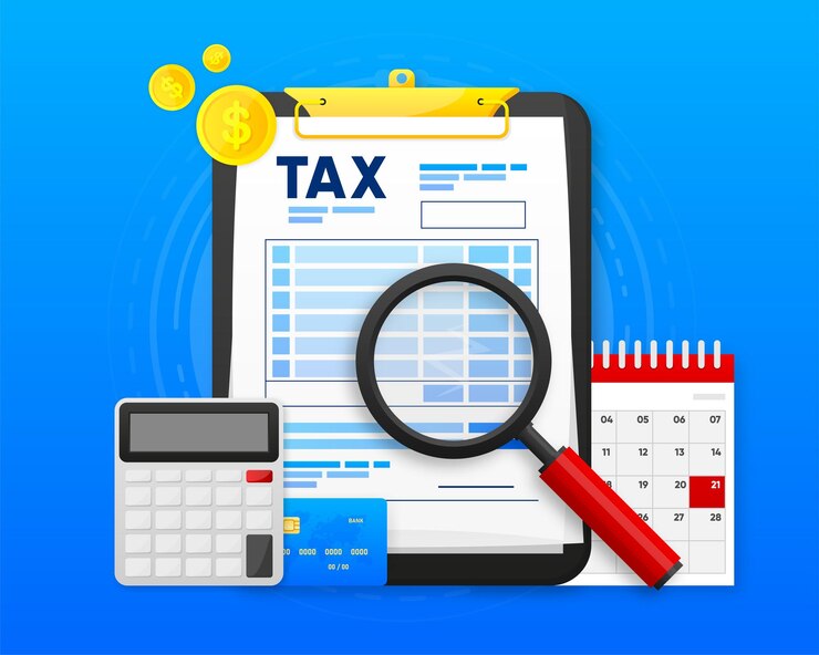 Formulaire de paiement des taxes sur le presse-papiers noir isolé sur fond Payer les factures factures paie