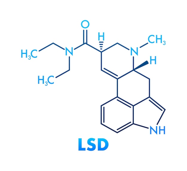 Formule LSD LSD acide lysergique diéthylamide formule médicamenteuse