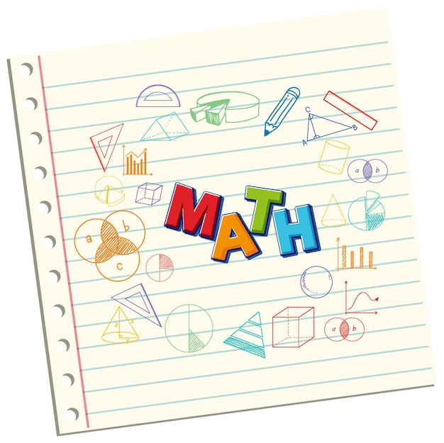 Formule mathématique Doodle avec police mathématique