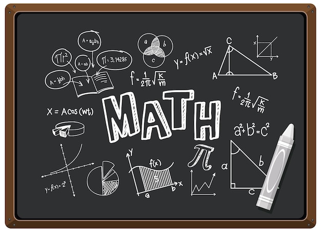 Formule Mathématique Sur Tableau Noir Isolé