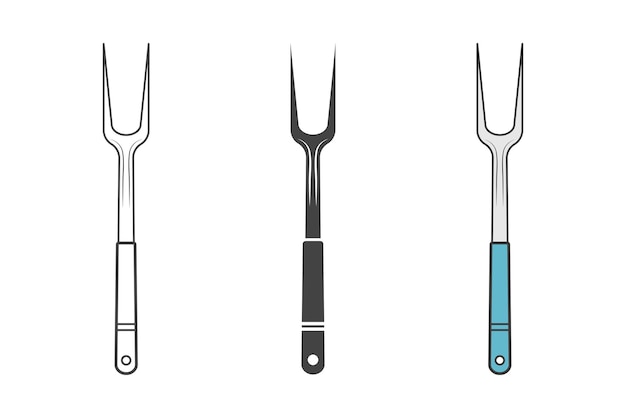 Vecteur fourchette illustration vectorielle de fourchette fourchette de cuisson silhouette équipement de restaurant équipement de cuisine