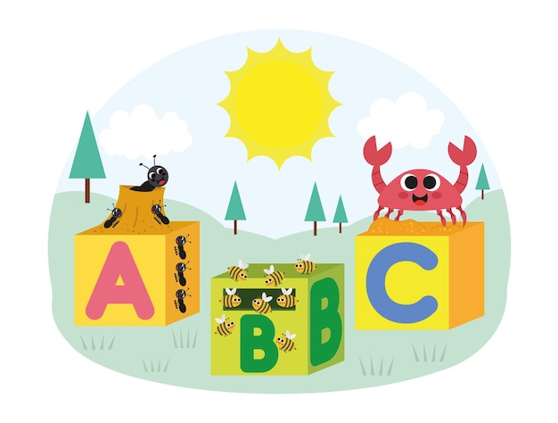 Fourmi Abeille Crabe Et Boîtes Aux Lettres Abc