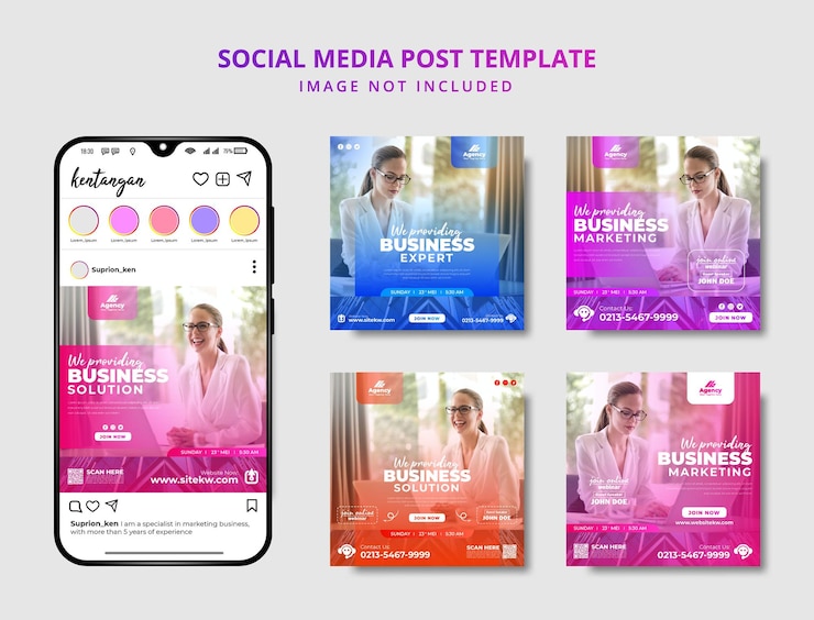 Vecteur fournir un modèle de bannière de publication sur les médias sociaux de marketing d'entreprise