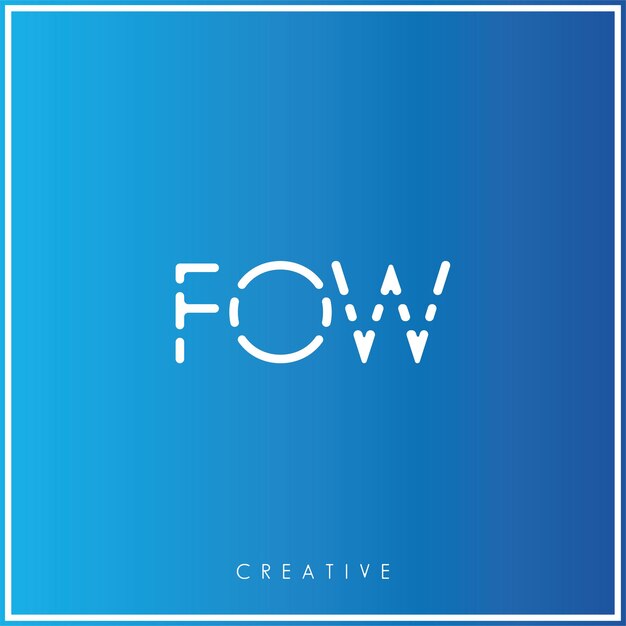 Fow Premium Vector Dernier Logo Design Créatif Logo Vecteur Illustration Logo Monogramme Minimal