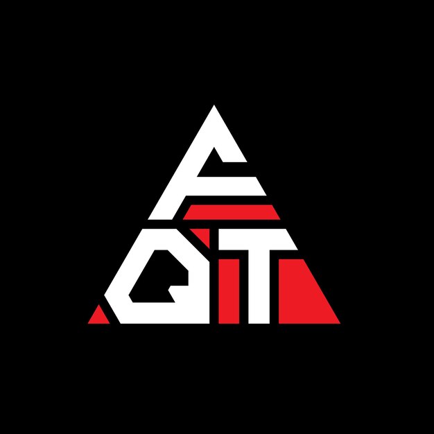 FQT triangle lettre logo design avec forme de triangle FQT design de logo triangle monogramme FQT modèle de logo vectoriel triangle avec couleur rouge FQT logo triangulaire Simple Logo élégant et luxueux
