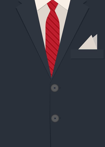 Fragment d'illustration d'un costume d'homme