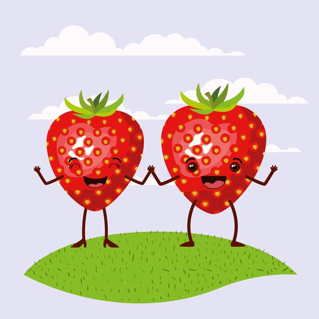 Vecteur des fraises