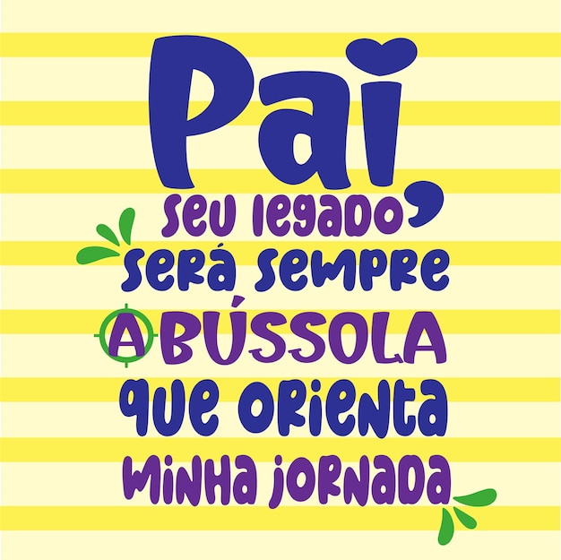 Vecteur frase dia dos pais