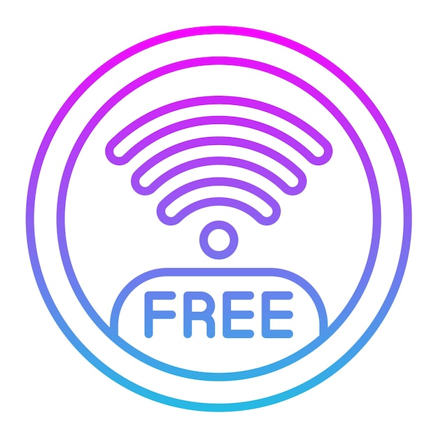 Vecteur free wifi icon