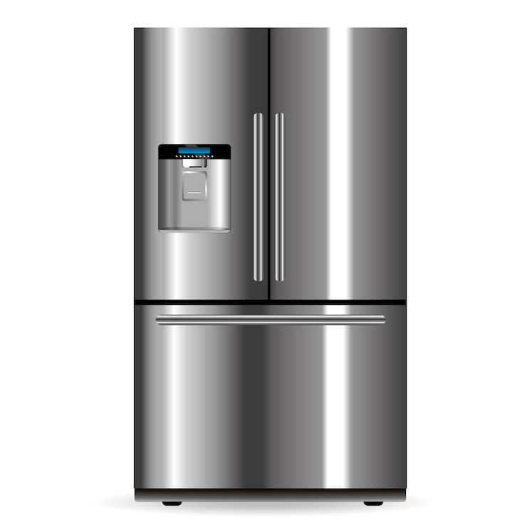 Vecteur frigo vector argenté