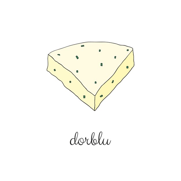 Fromage Dorblu Dessiné à La Main