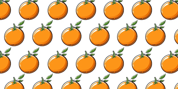 Vecteur fruit d'orange vectoriel avec un fond sans couture