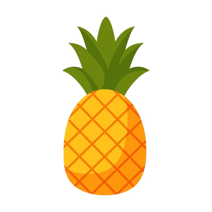 Vecteur des fruits d'été pour un mode de vie sain fruits d'ananas fruits tropicaux biologiquesxd