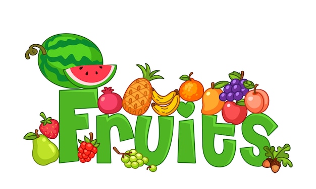 Fruits Avec Texte