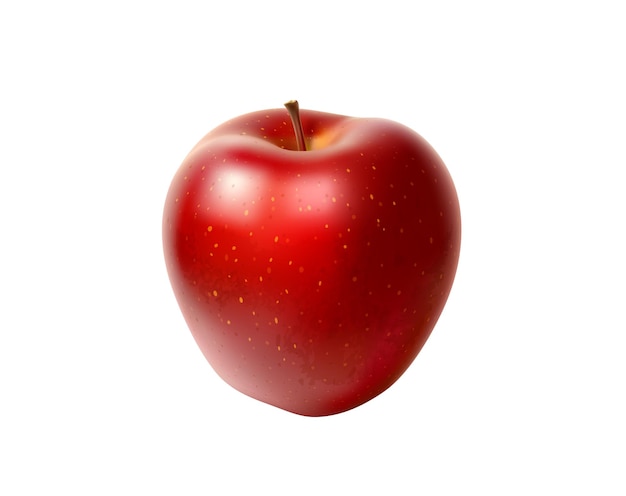 Vecteur fruits vectoriels 3d de pommes rouges mûres réalistes