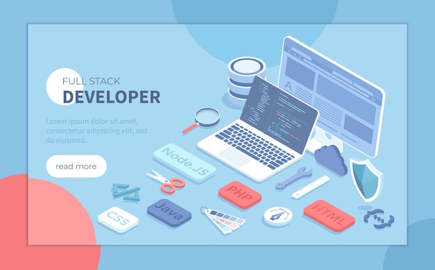 Full Stack Developer Programmeur qui peut travailler avec la partie logicielle et matérielle du service Backen