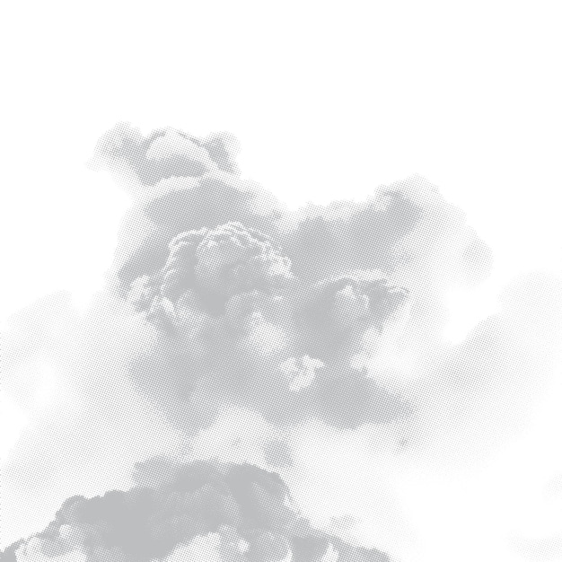 La fumée de la montagne s'élève dans l'illustration du vecteur du ciel